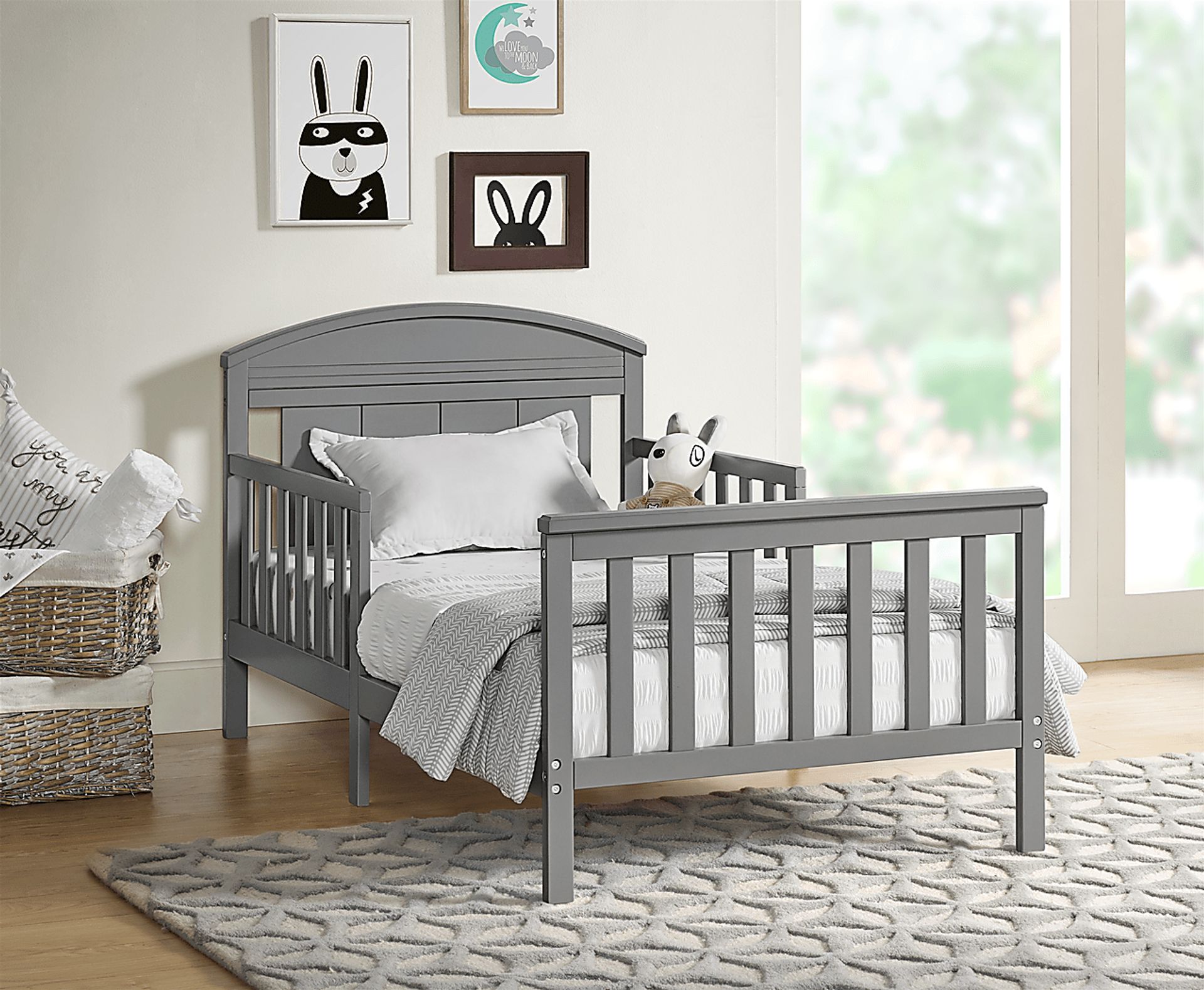 Naera Gray Toddler Bed Rooms to Go