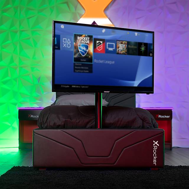 Kids Nanswell Black Twin Gaming Bed with TV Mount - Thumbnail - Image 3