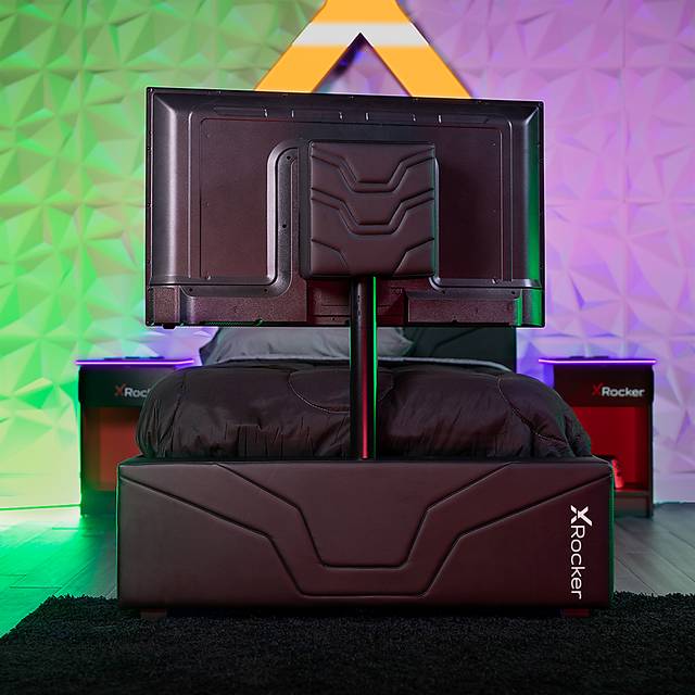 Kids Nanswell Black Twin Gaming Bed with TV Mount - Thumbnail - Image 7