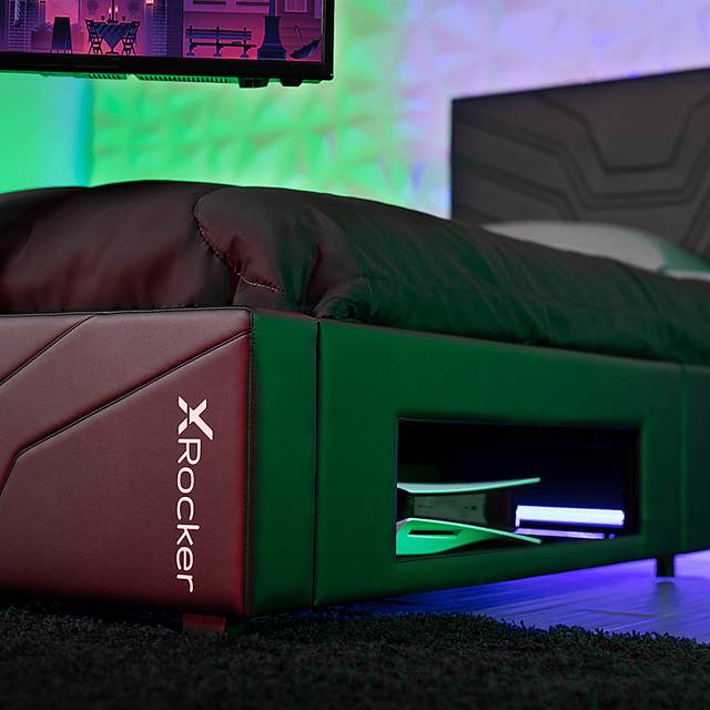 Kids Nanswell Black Twin Gaming Bed with TV Mount - Thumbnail - Image 8