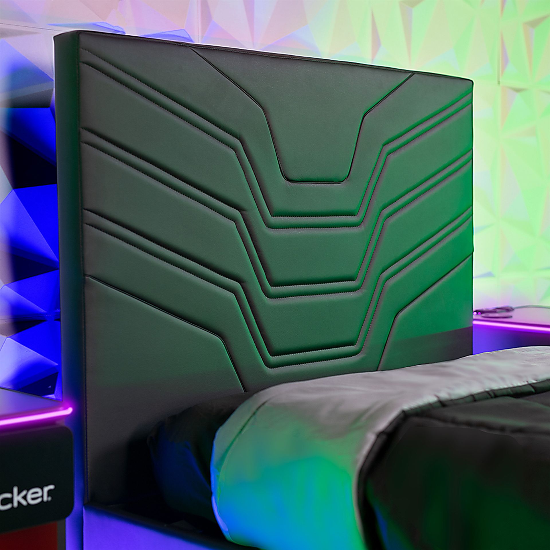 Kids Nanswell Black Twin Gaming Bed with TV Mount - Image 9