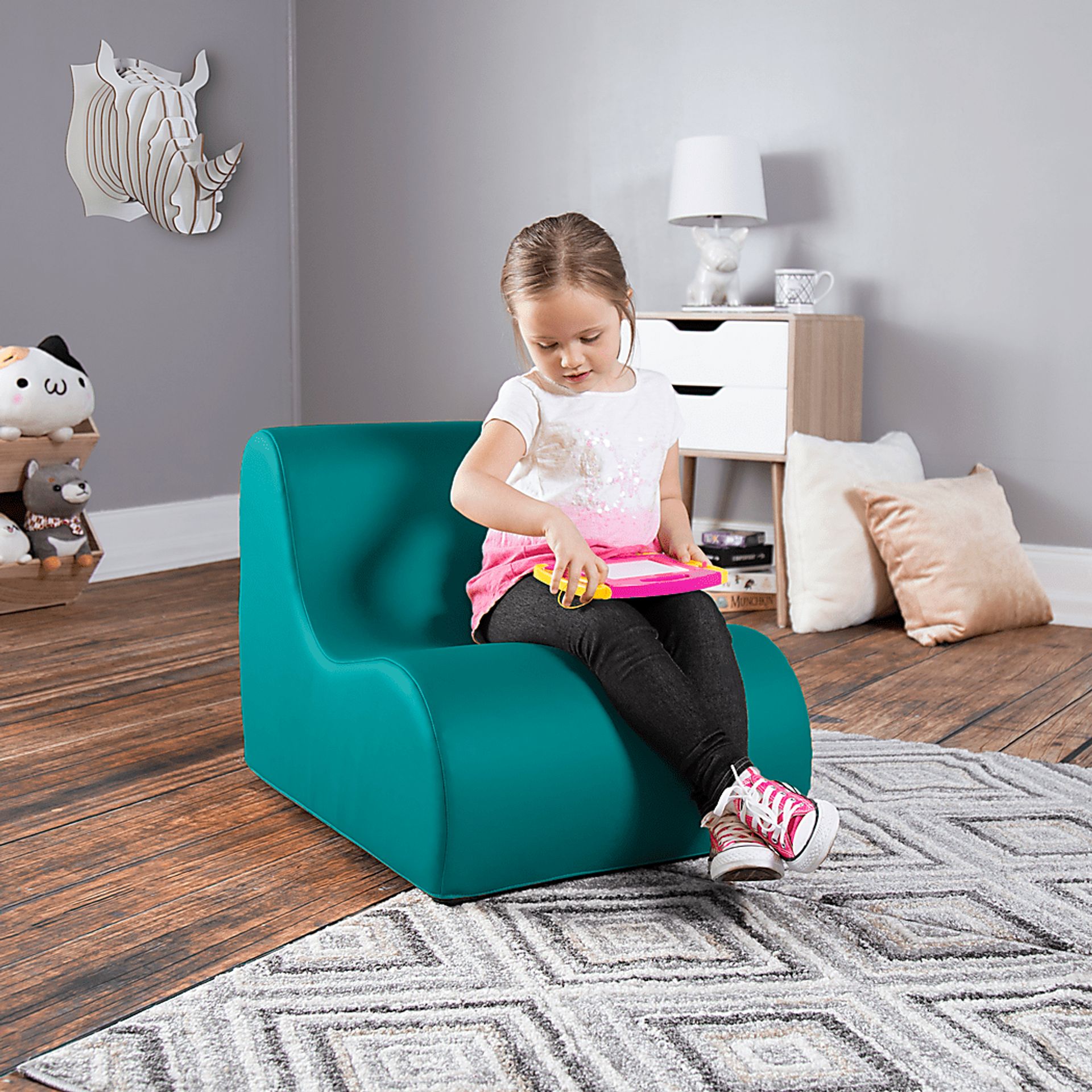 Kids Nariko Turquoise Small Chair - Image 2