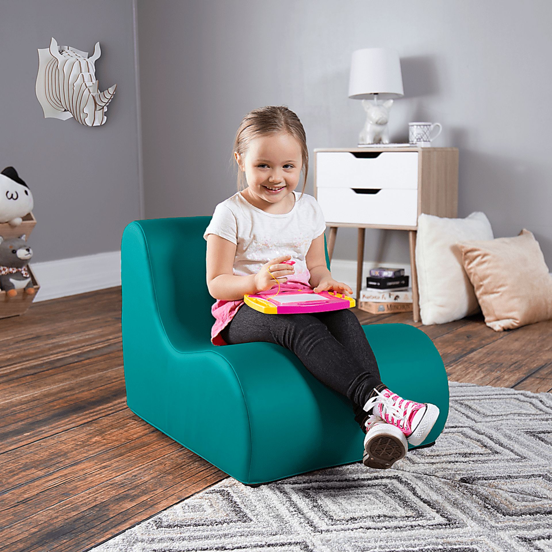 Kids Nariko Turquoise Small Chair - Image 3