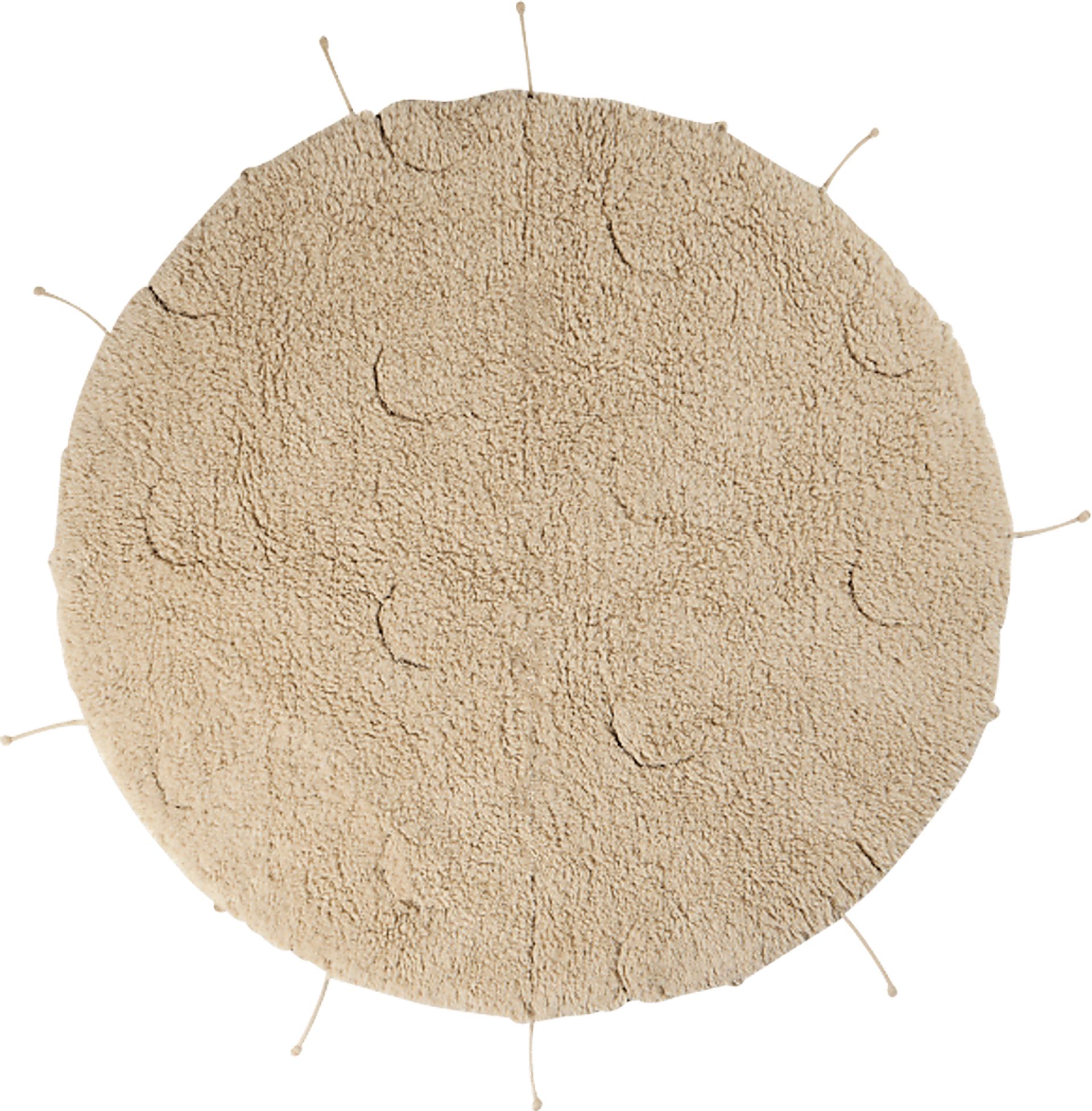Kids Natural 3'3 x 3'3 Moon Rug - Image 1
