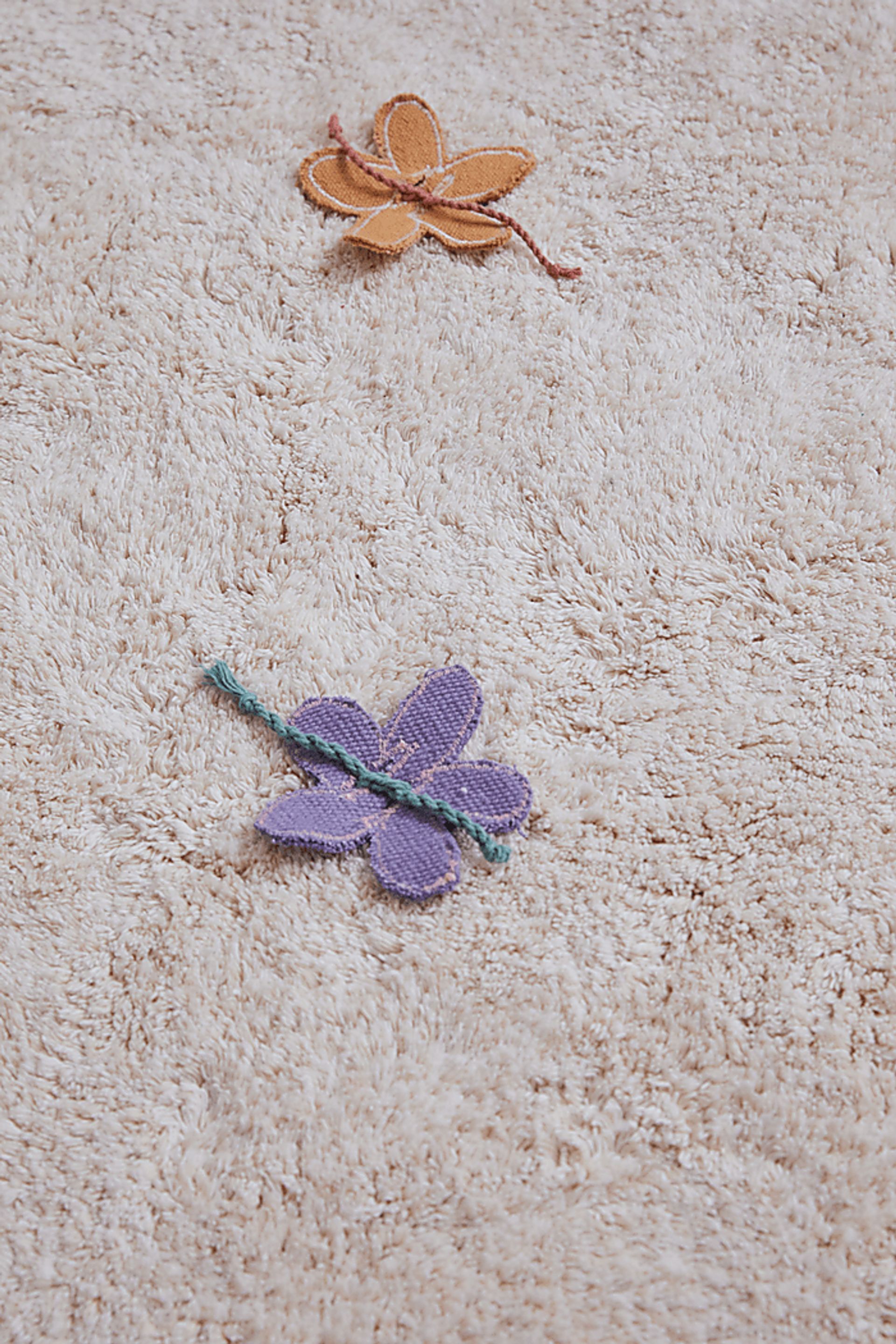 Kids Natural 4' x 5'3 Wildflowers Machine Washable Rug - Image 8