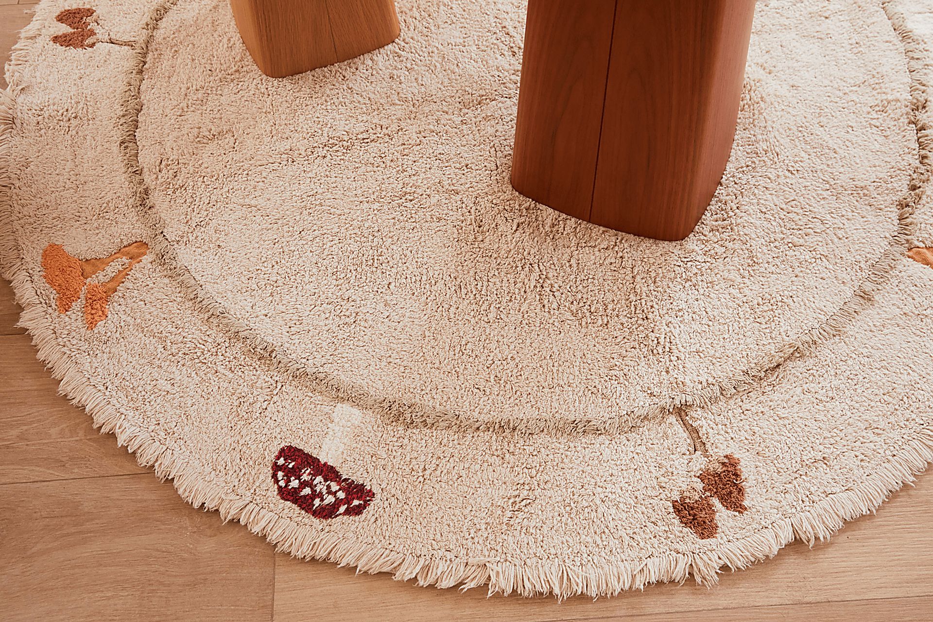 Kids Natural 4'7 Chanterelle Machine Washable Round Rug - Image 5