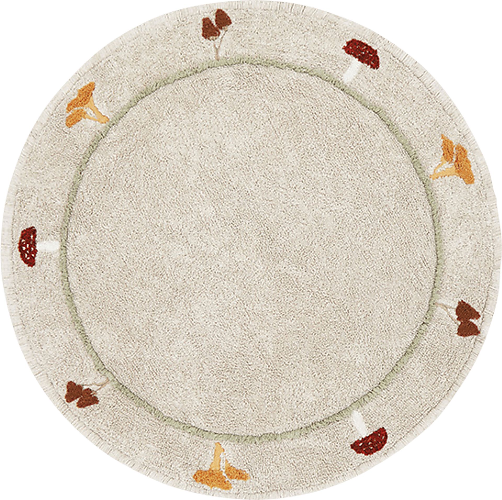Kids Natural 4'7 Chanterelle Machine Washable Round Rug - Image 1