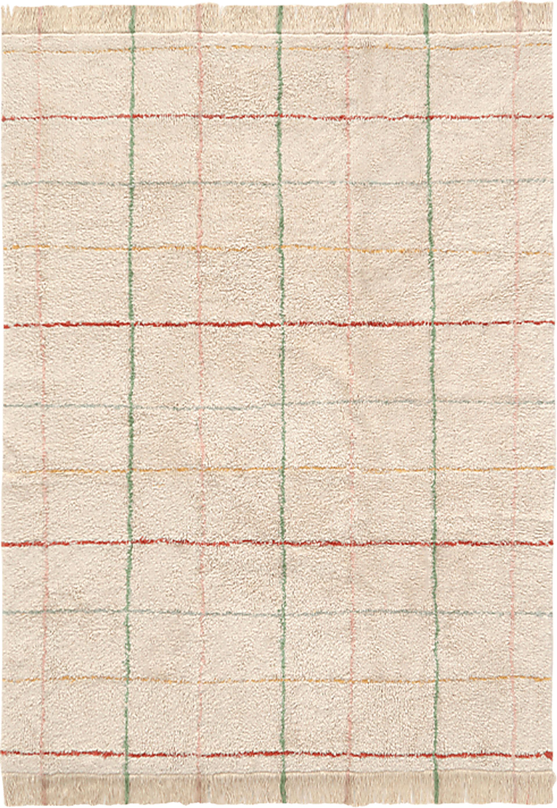 Kids Natural 4'7 x 6'7 Color Lines Rug - Image 1