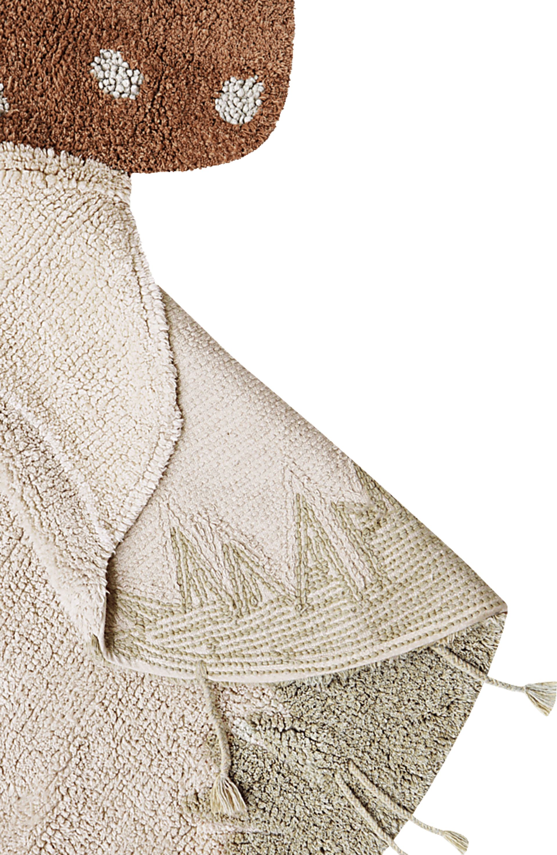 Kids Natural Boletus 4' Machine Washable Rug - Image 4