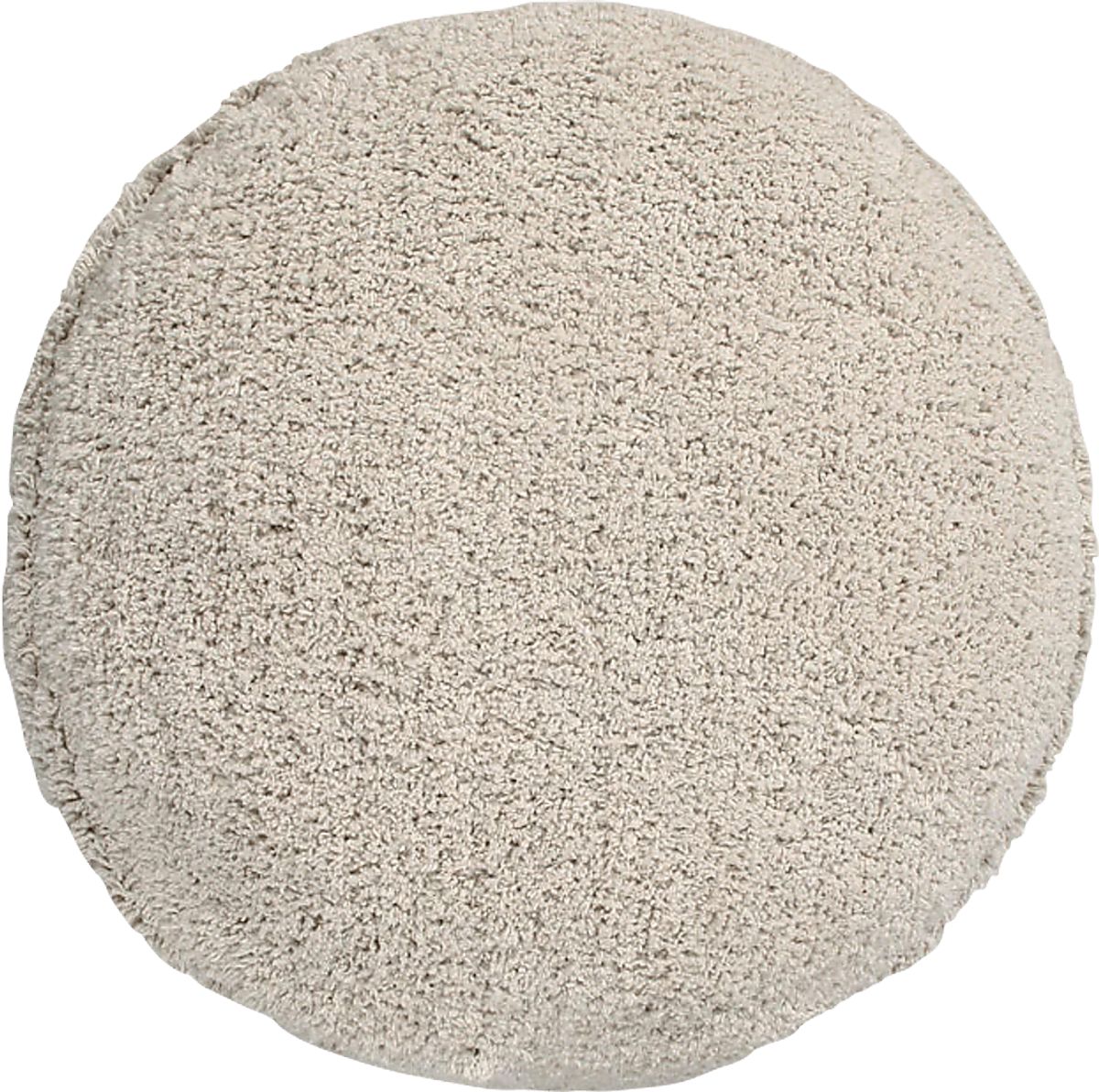 Chillette Natural Beige,White Cotton Fabric Pouf | Rooms to Go