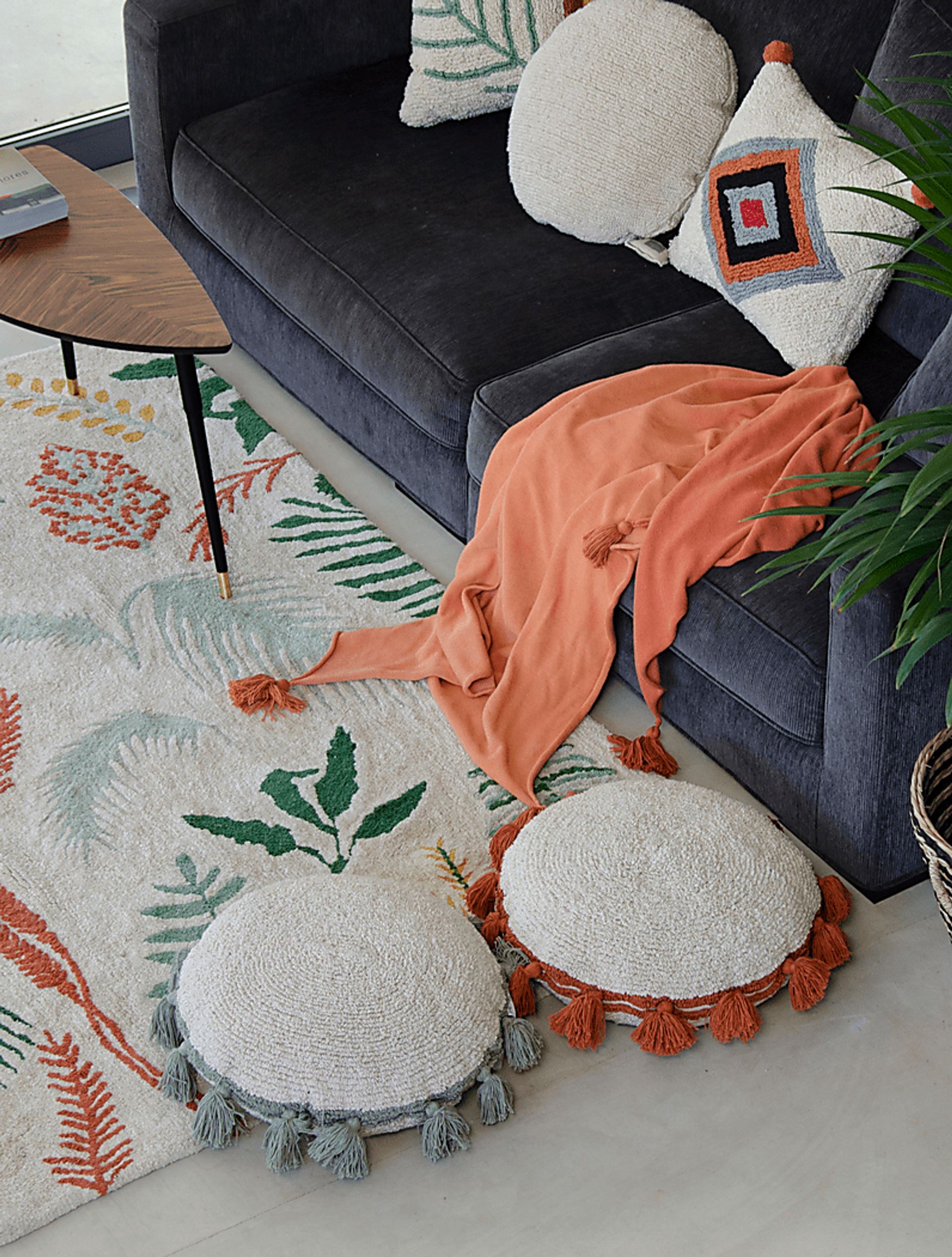 Kids Natural Circle Tassels Pillow - Image 2