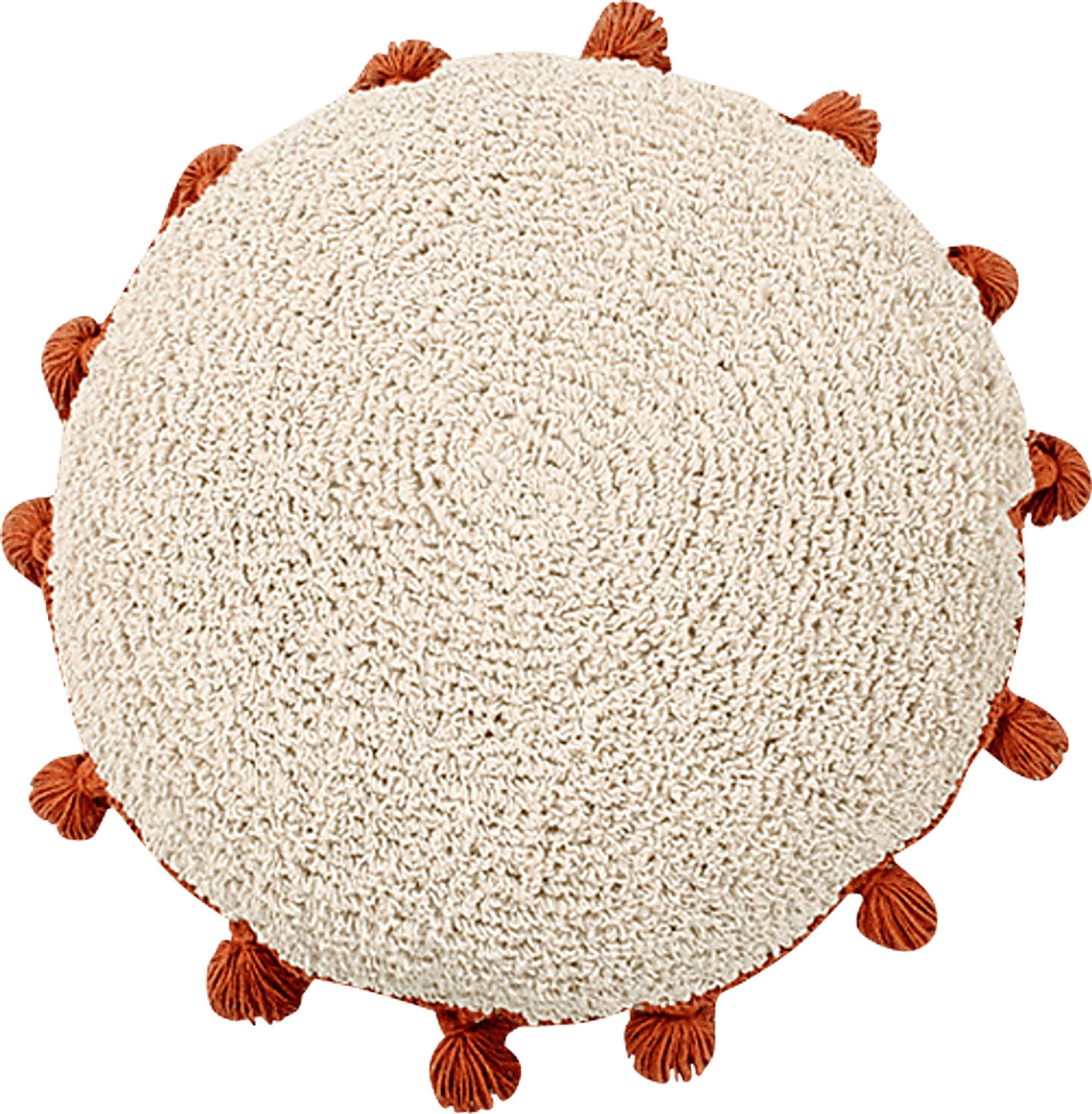Kids Natural Circle Tassels Pillow - Image 1
