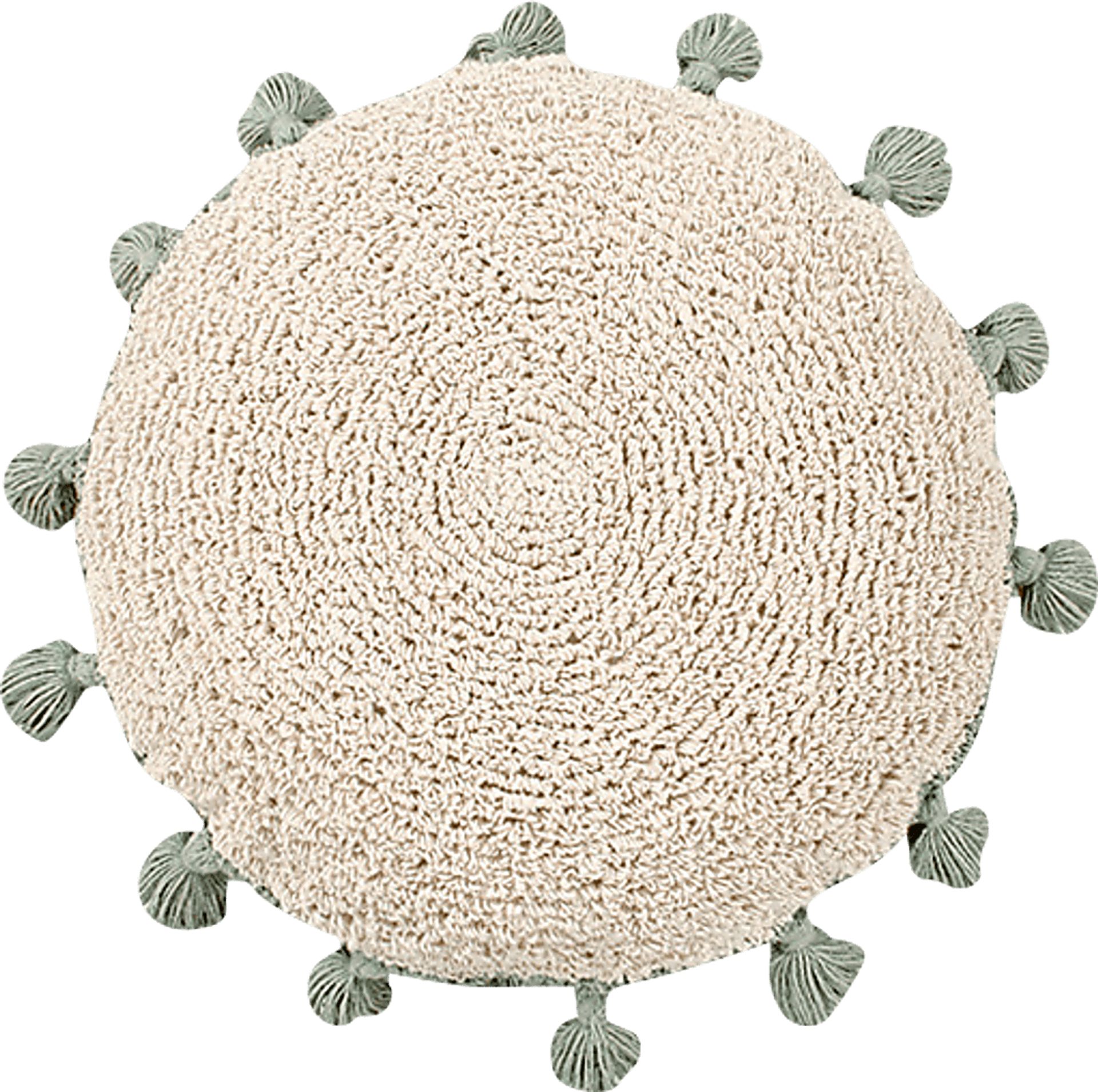 Kids Natural Circle Tassels Pillow - Image 1