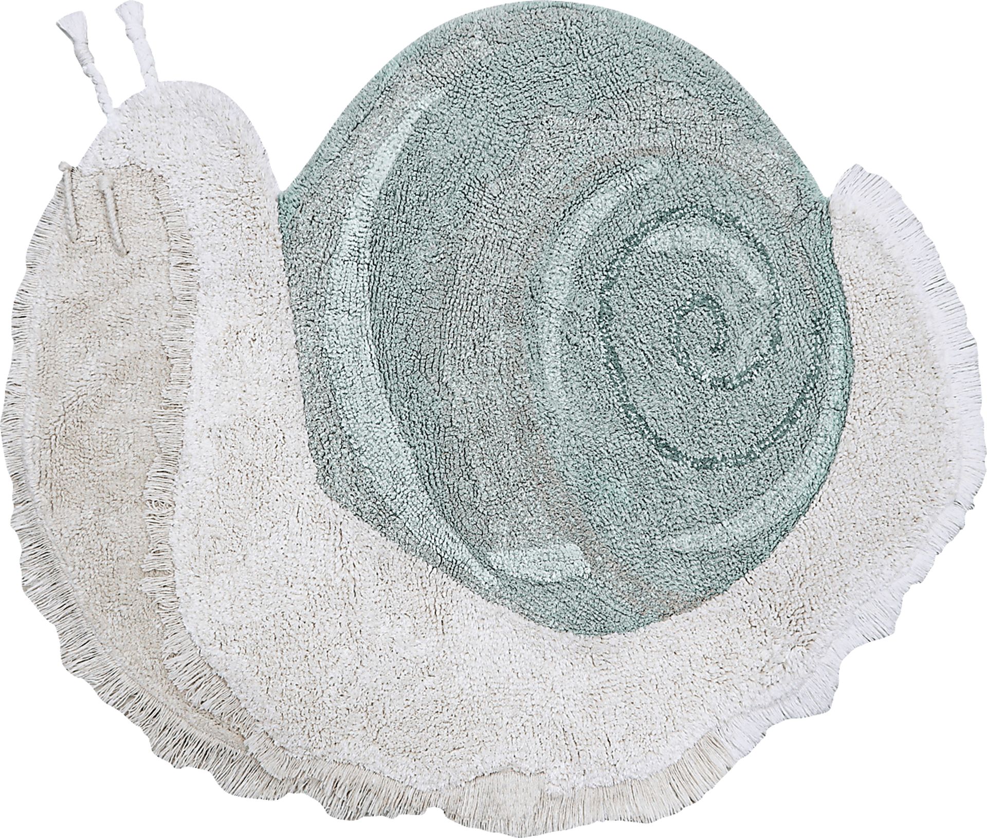 Kids Natural Snail 3'3 x 4' Machine Washable Rug - Image 1