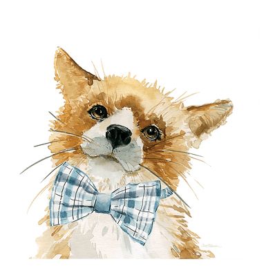 Kids Neat Fox Beige Artwork