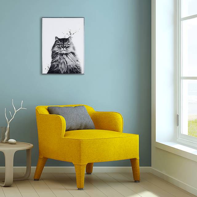 Kids Nebelung Cat Black Wall Art - Thumbnail - Image 4