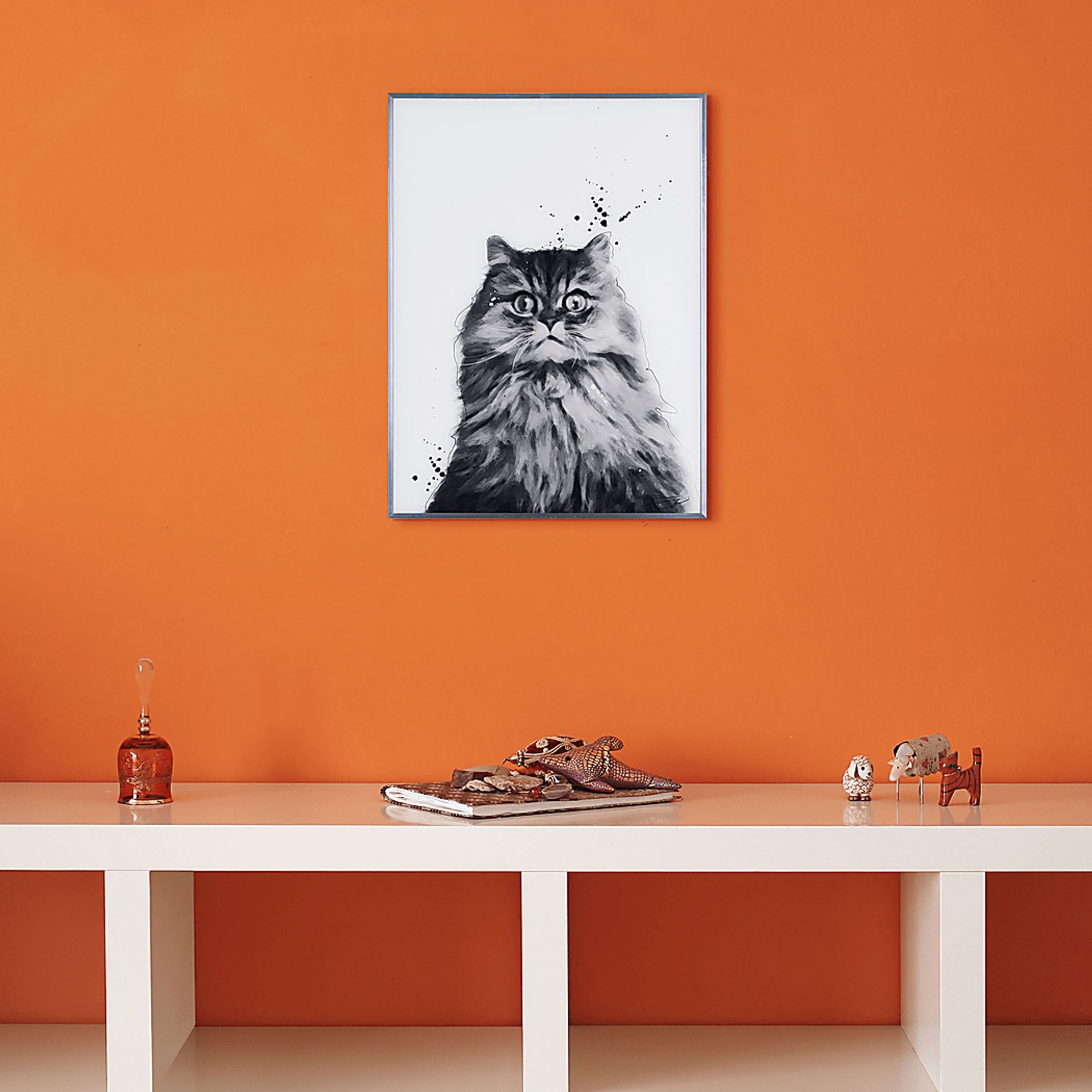 Kids Nebelung Cat Black Wall Art - Image 5