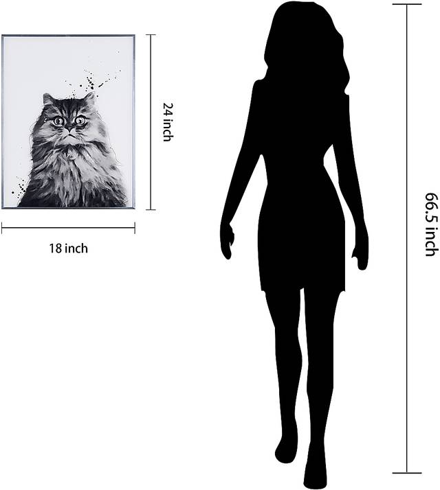 Kids Nebelung Cat Black Wall Art - Thumbnail - Image 8