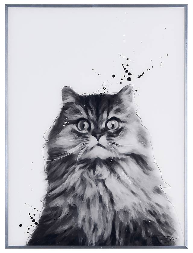 Kids Nebelung Cat Black Wall Art - Thumbnail - Image 1