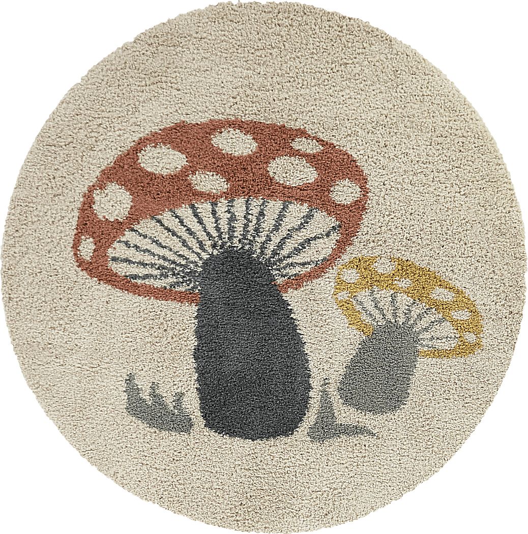 Kids Nellina Cream 5'3 Round Rug