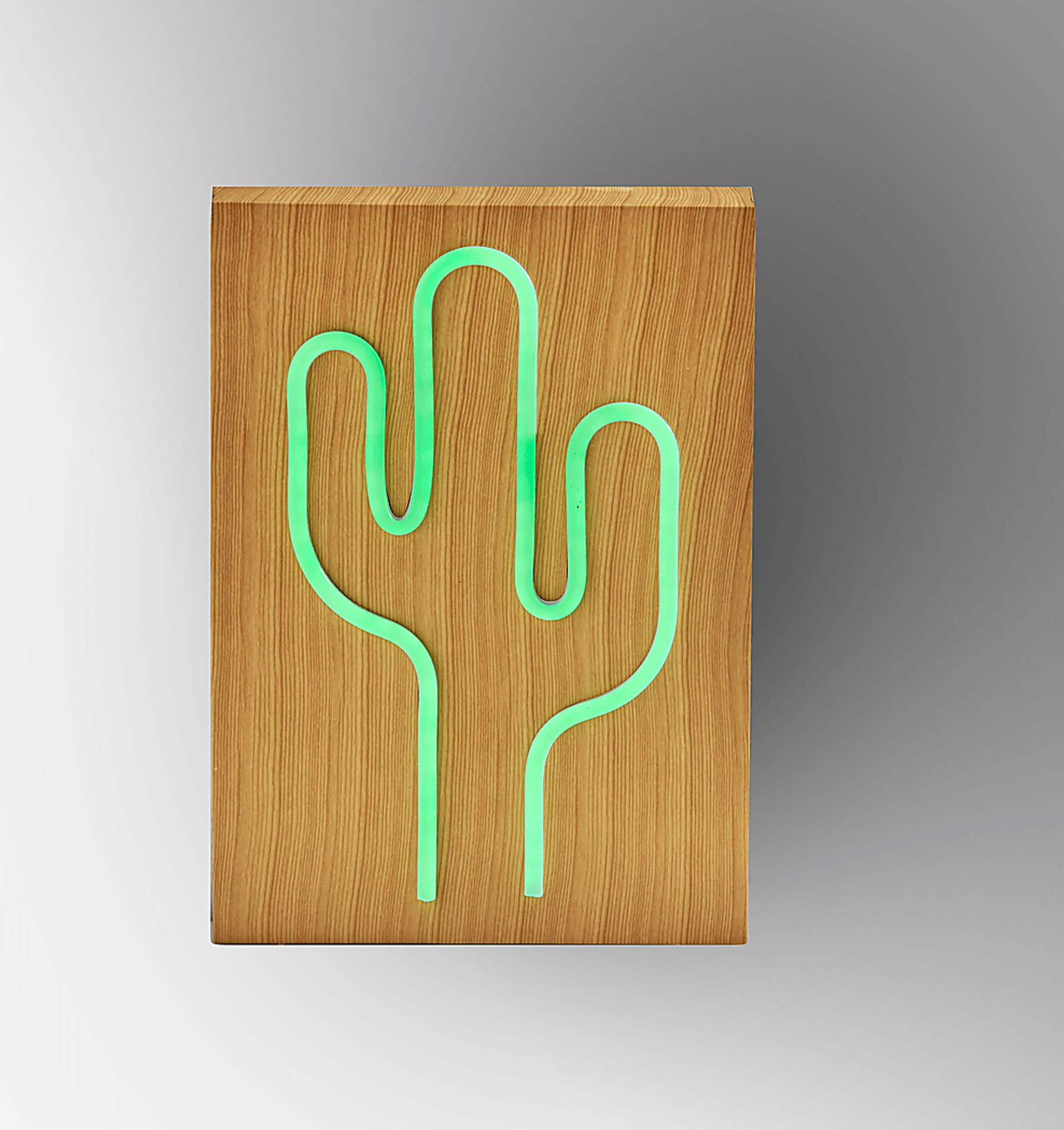 Kids Neon Cactus Natural Table Lamp - Image 8