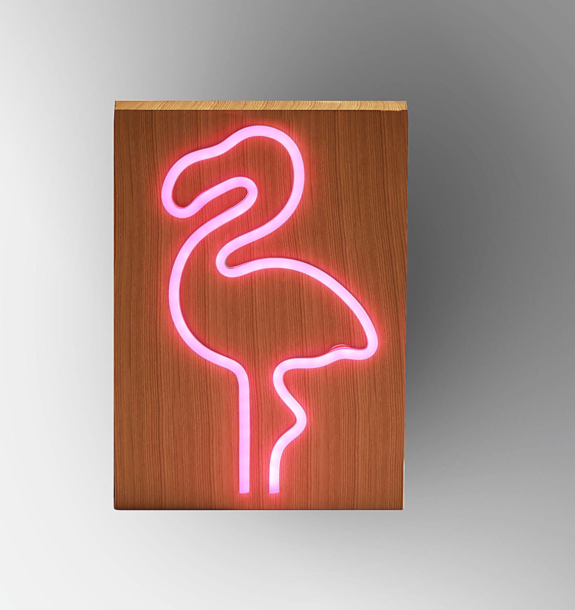 Kids Neon Flamingo Natural Table Lamp - Image 9