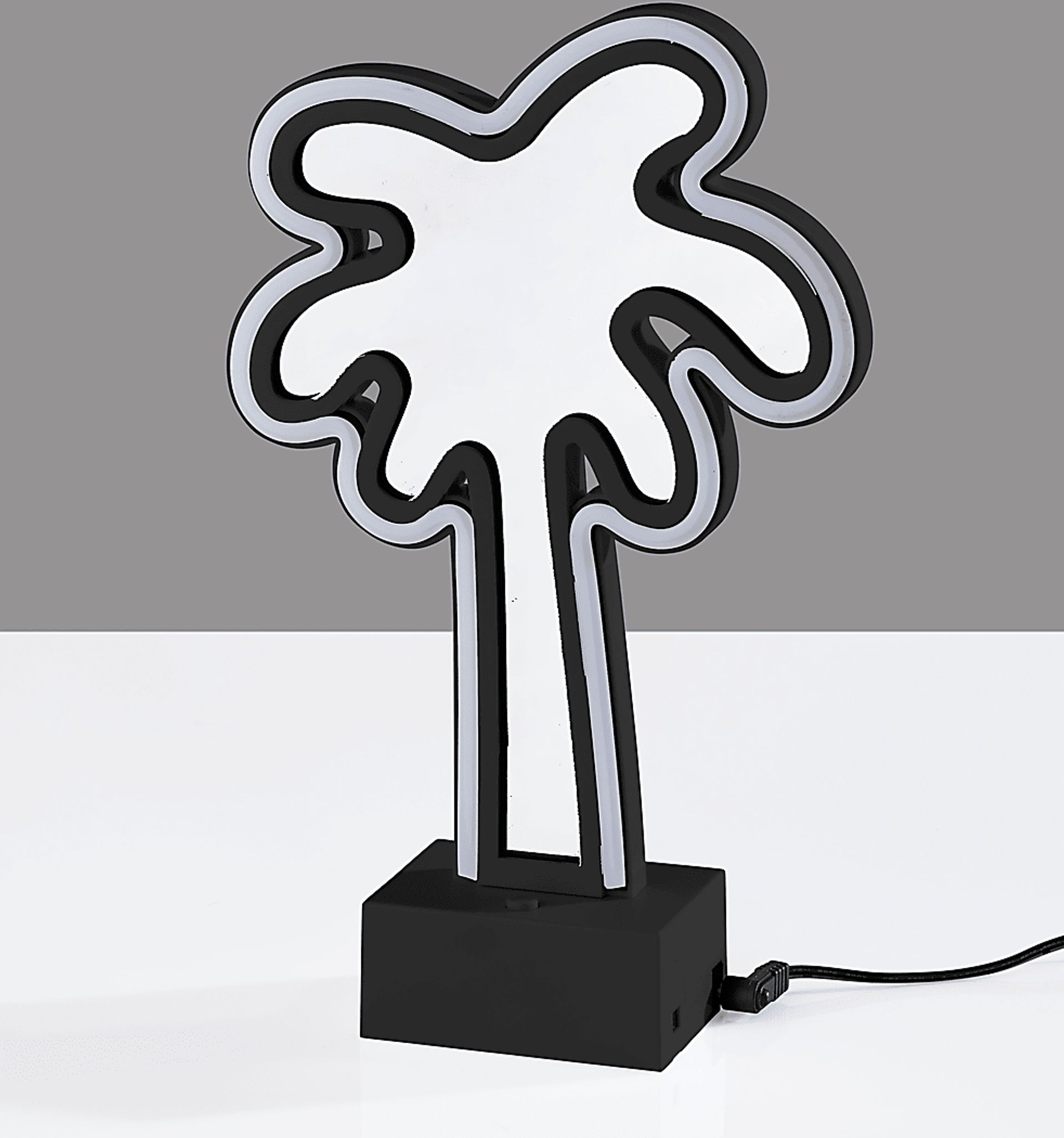 Kids Neon Palm Green Table Lamp - Image 2