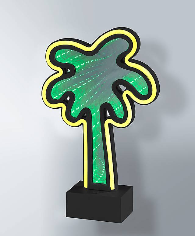 Kids Neon Palm Green Table Lamp - Thumbnail - Image 5