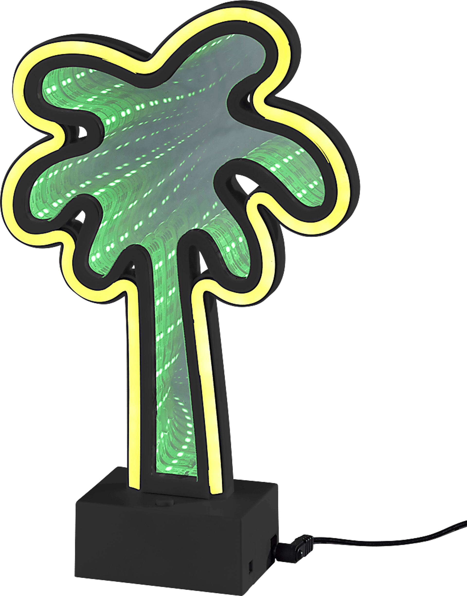Kids Neon Palm Green Table Lamp - Image 1