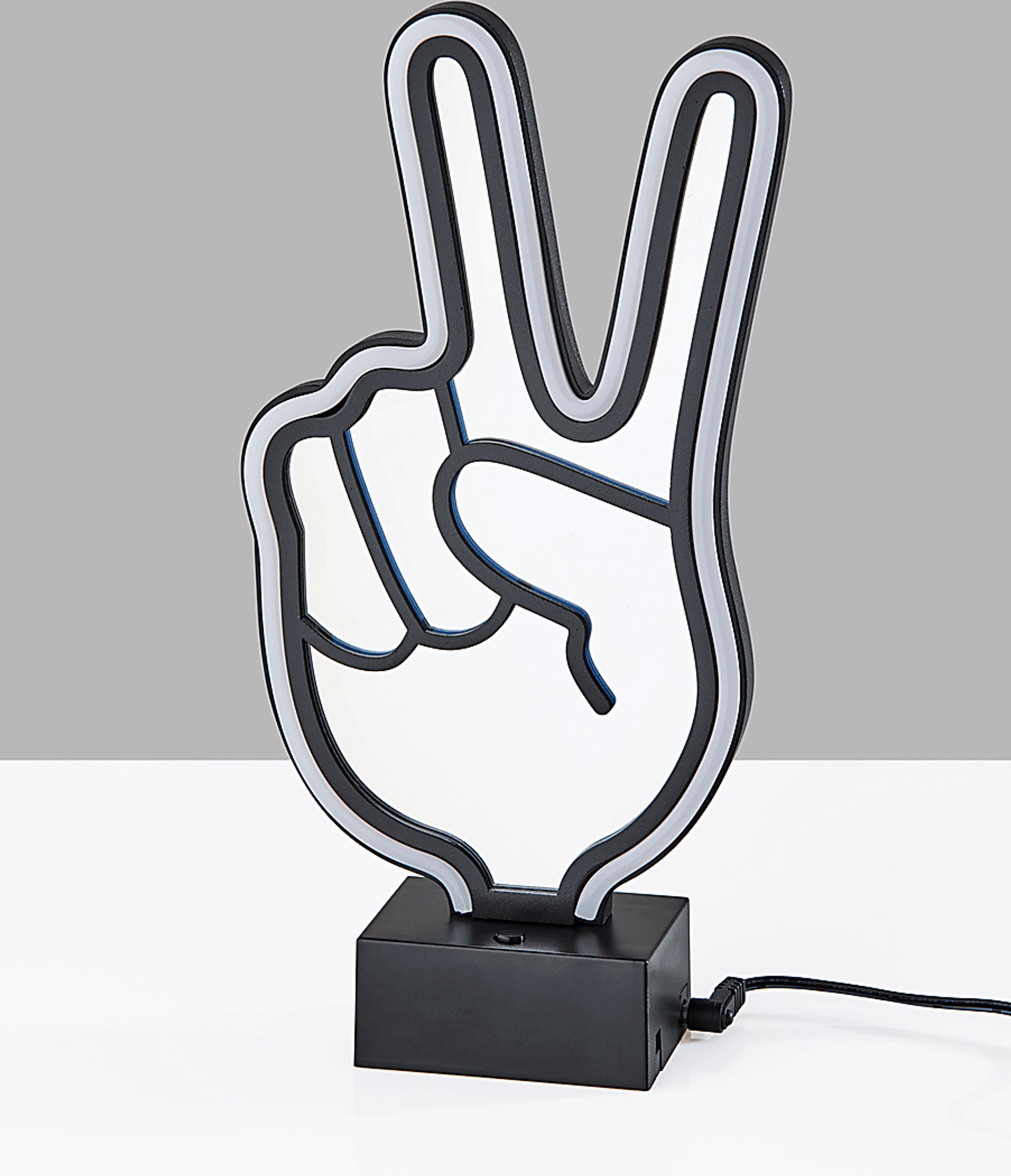 Kids Neon Peace Black Table Lamp - Image 8