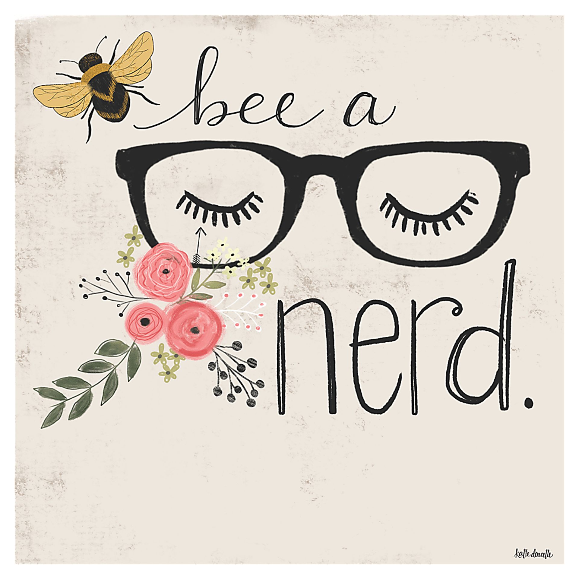 Kids Nerds Are Cool Ivory Artwork - Image 1
