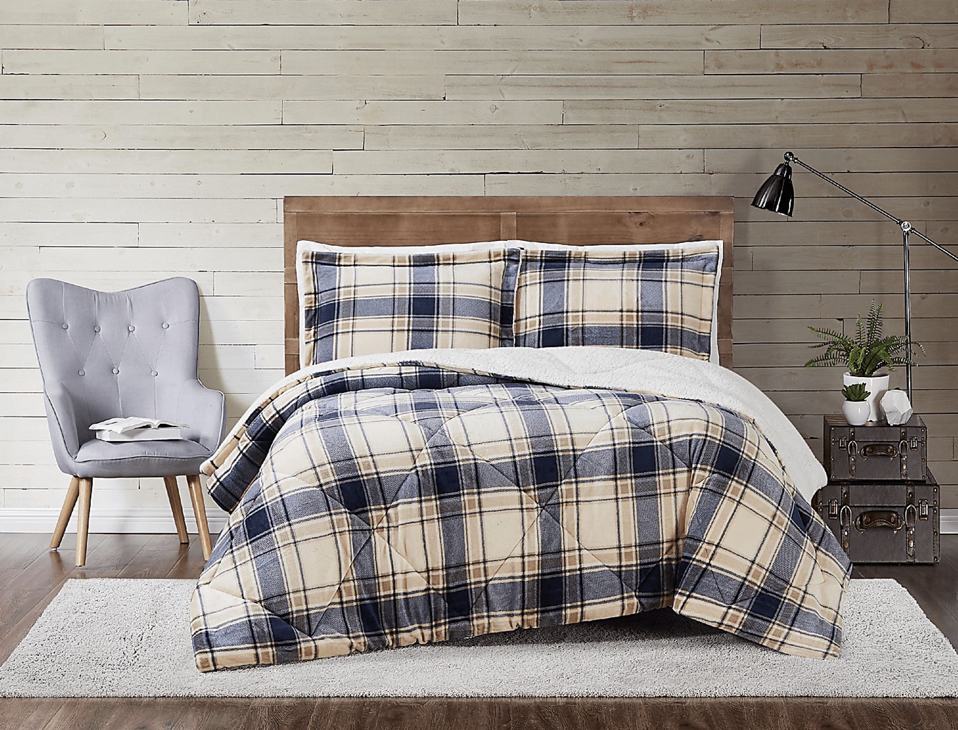Kids New Forest Blue Full/Queen Comforter Set - Image 1