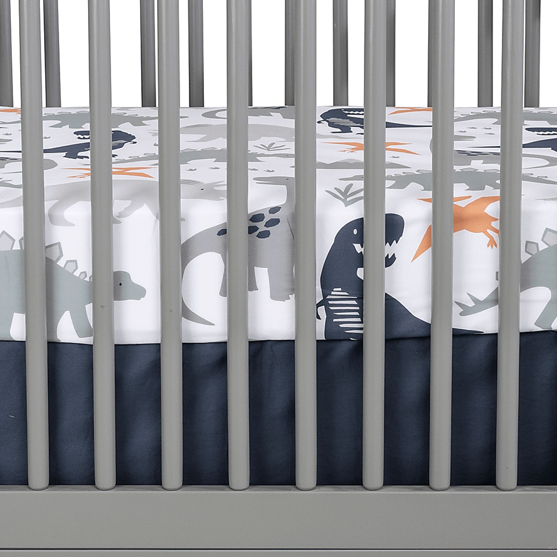 Kids Night Night Dino White Baby Bedding Set - Image 11