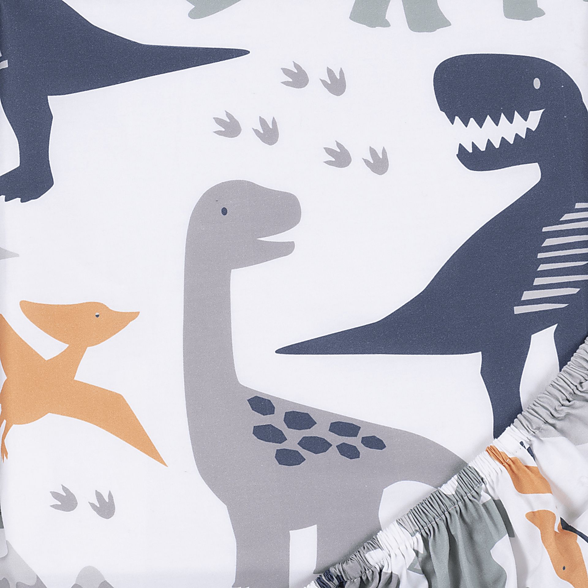 Kids Night Night Dino White Baby Bedding Set - Image 5