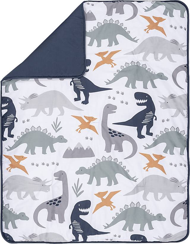 Kids Night Night Dino White Baby Bedding Set - Thumbnail - Image 7