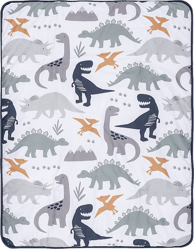 Kids Night Night Dino White Baby Bedding Set - Thumbnail - Image 8