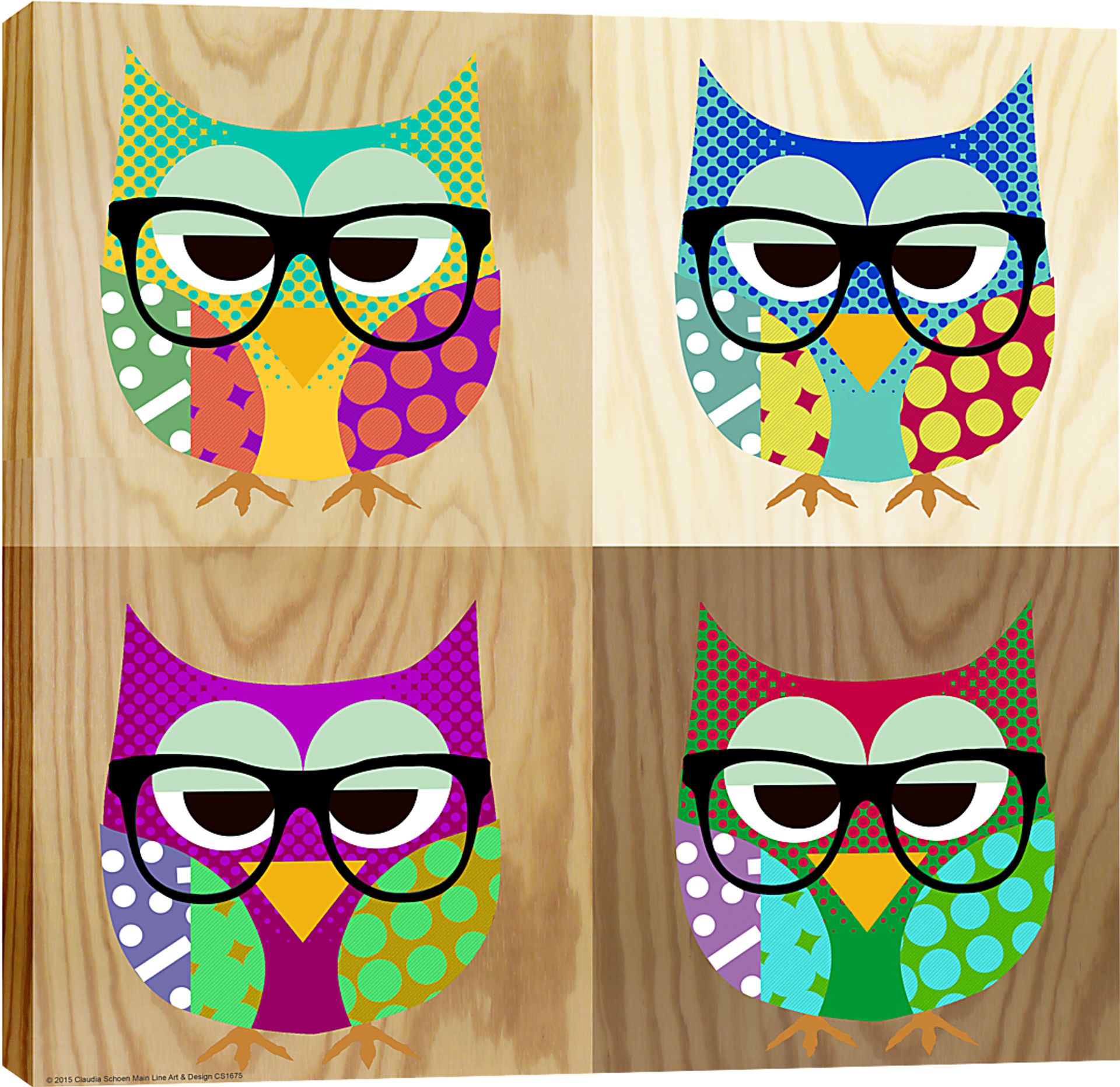 Kids Night Students Beige Artwork - Image 1