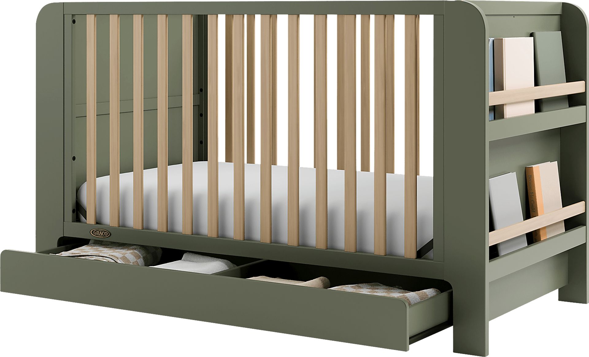 Kids Nimara Olive Convertible Crib - Image 5