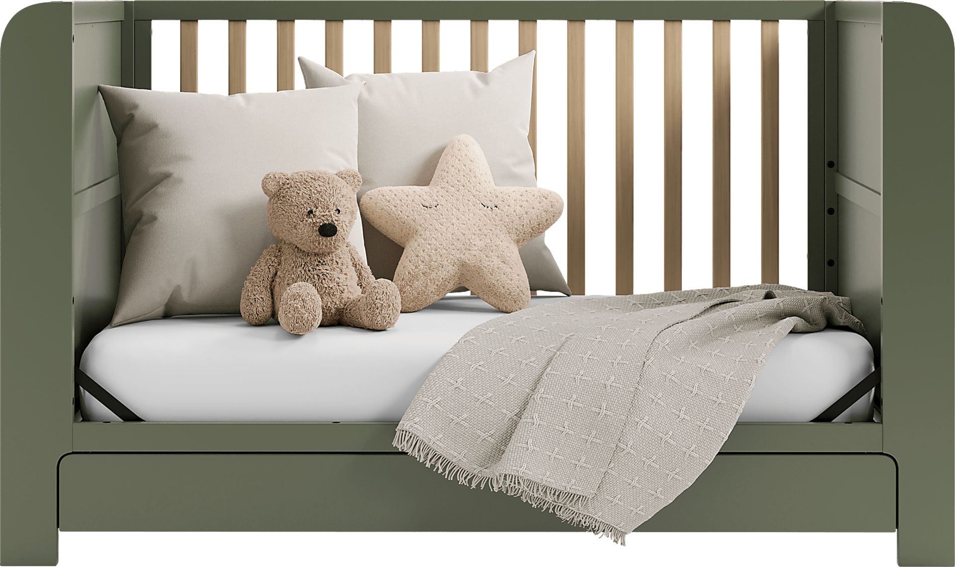 Kids Nimara Olive Convertible Crib - Image 7