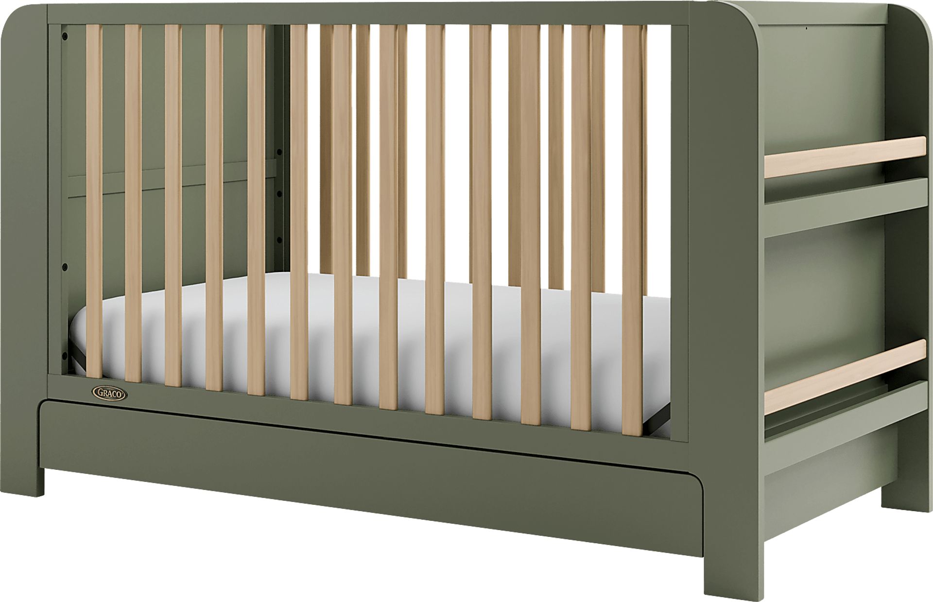 Kids Nimara Olive Convertible Crib - Image 1