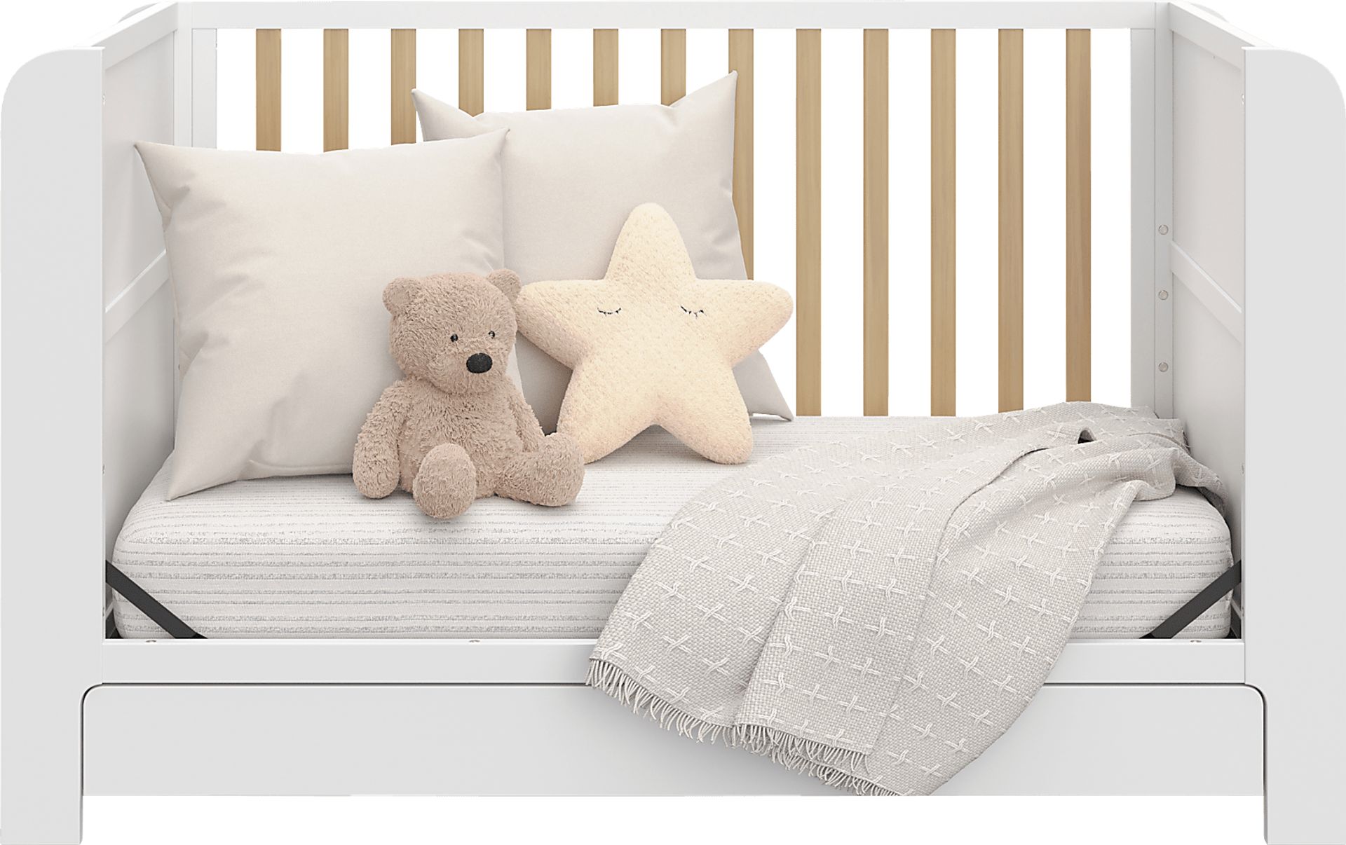 Kids Nimara White Convertible Crib - Image 6