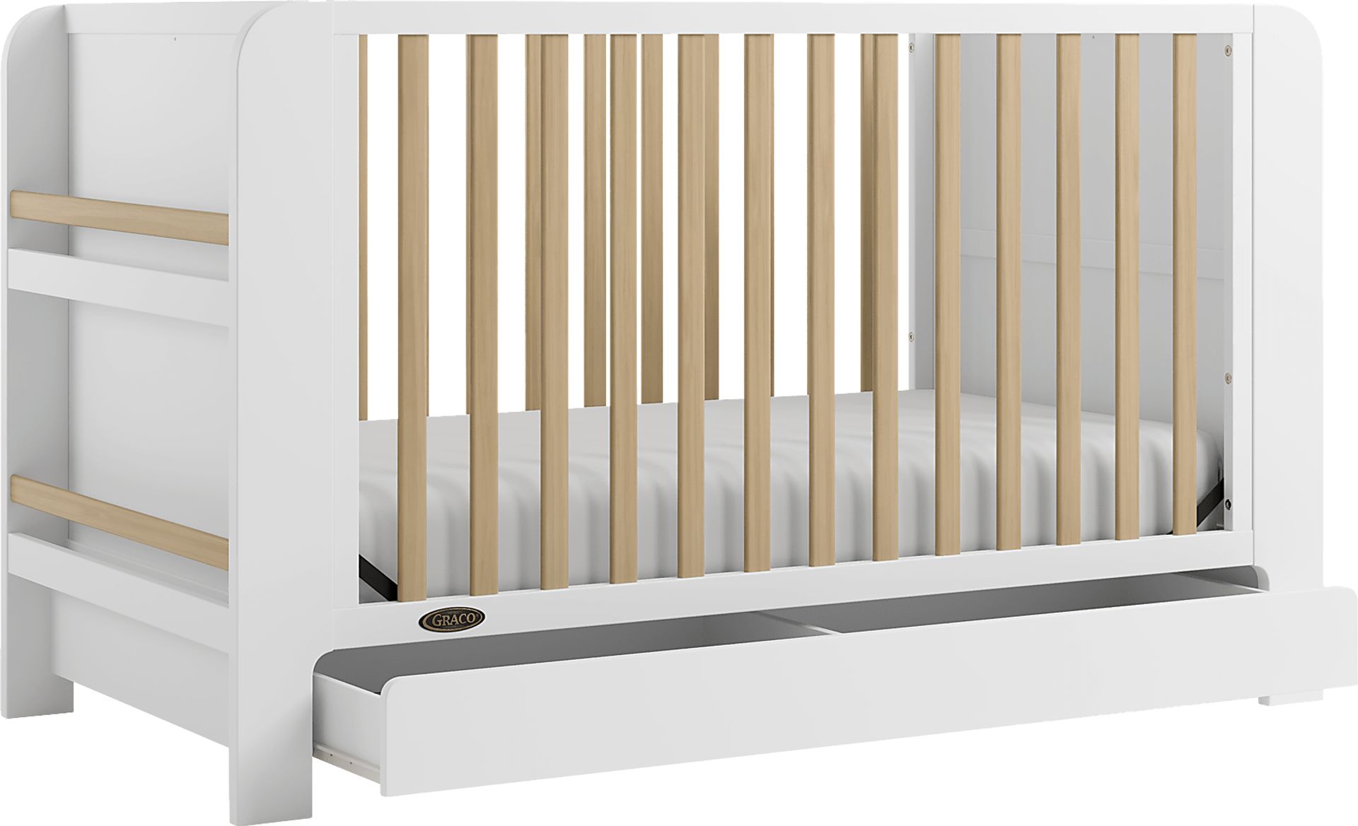 Kids Nimara White Convertible Crib - Image 1