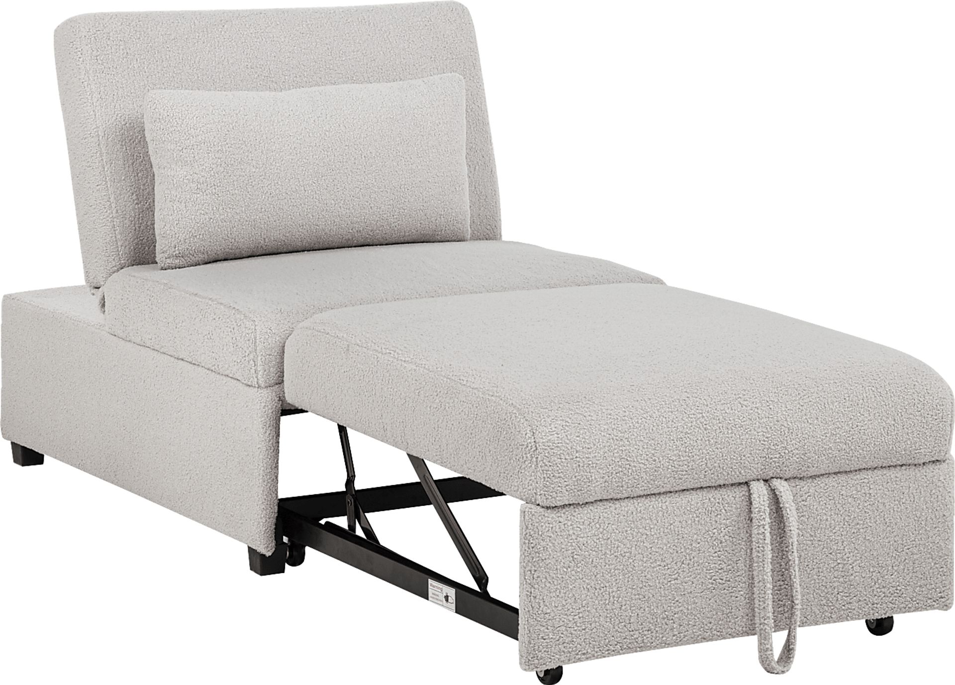 Kids Nimble 2.0 Light Gray Sleeper Chair - Image 2