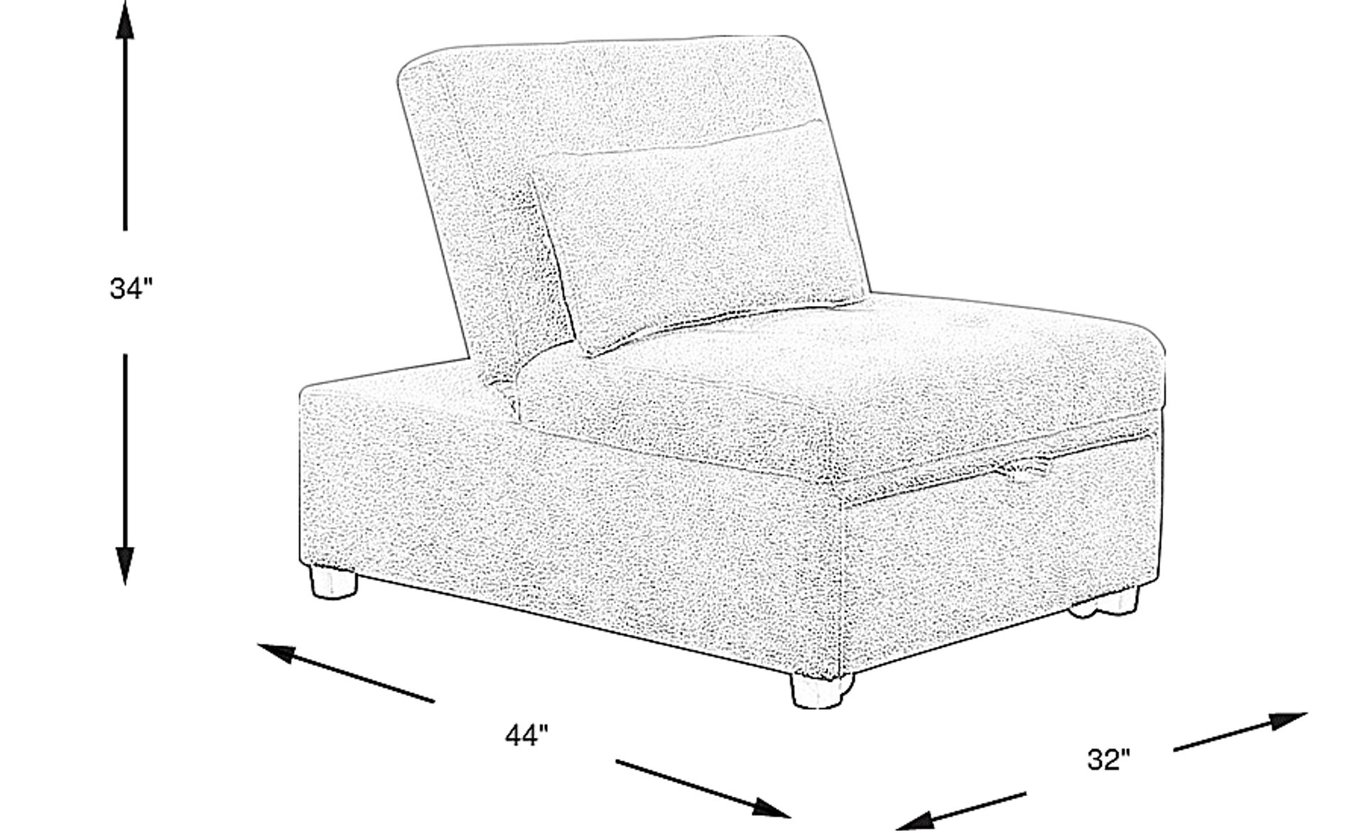 Dimension Image. Please refer to the Dimension Tab on this page for dimension details.