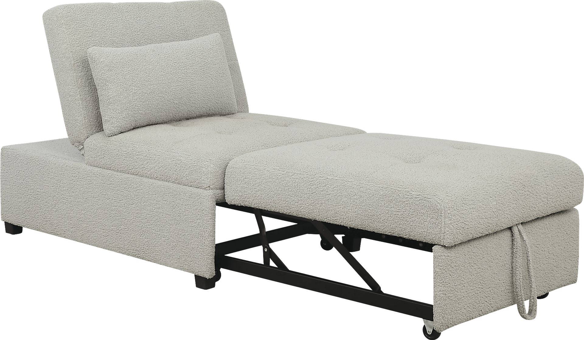 Kids Nimble Light Gray Sleeper Chair - Image 4