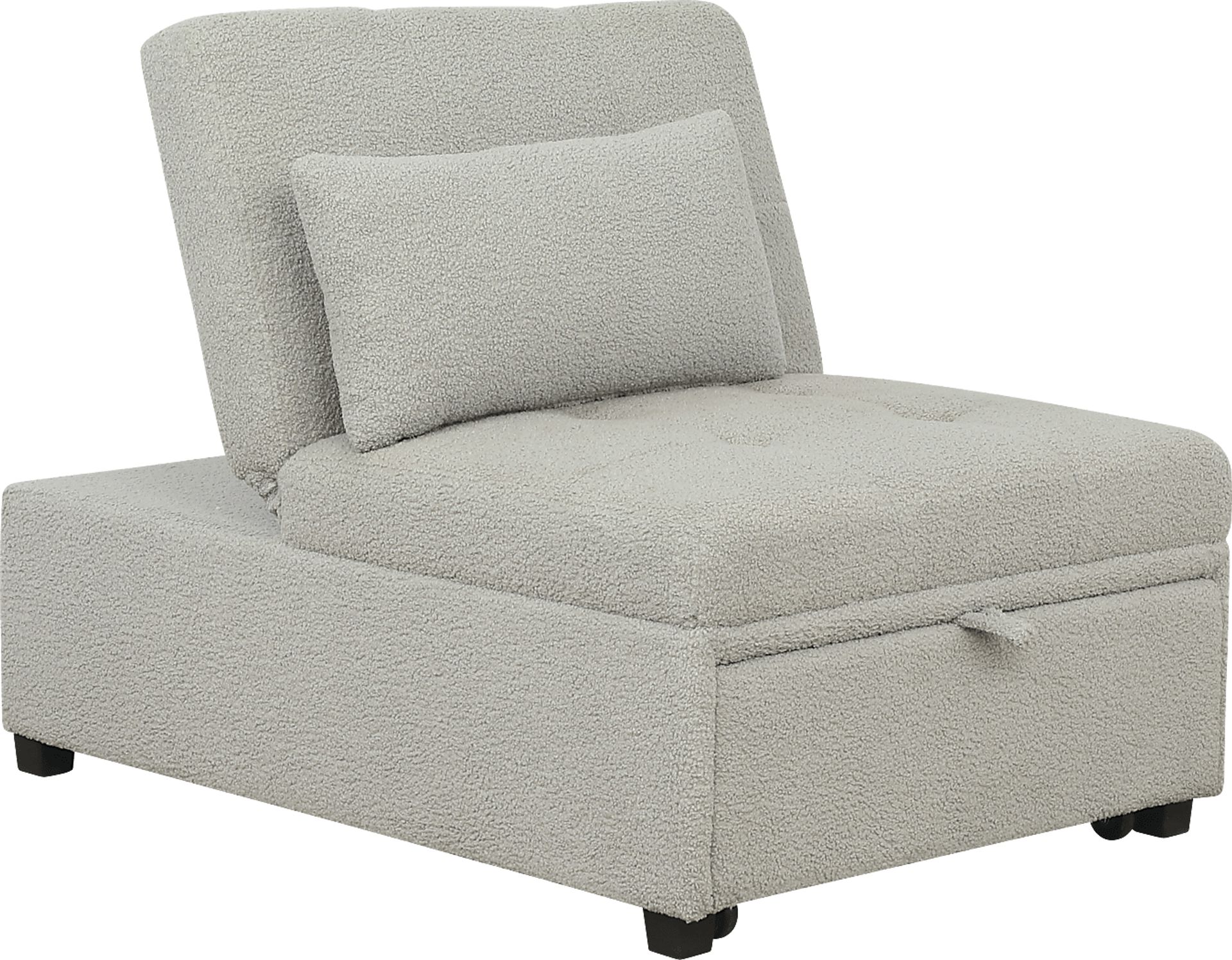 Kids Nimble Light Gray Sleeper Chair - Image 1