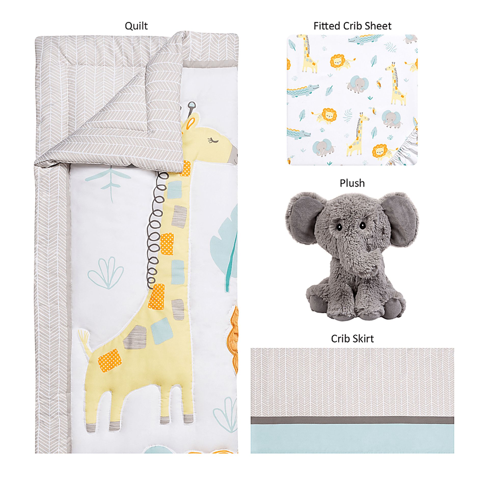 Kids Noar Yellow 4 Pc Baby Bedding Set - Image 2