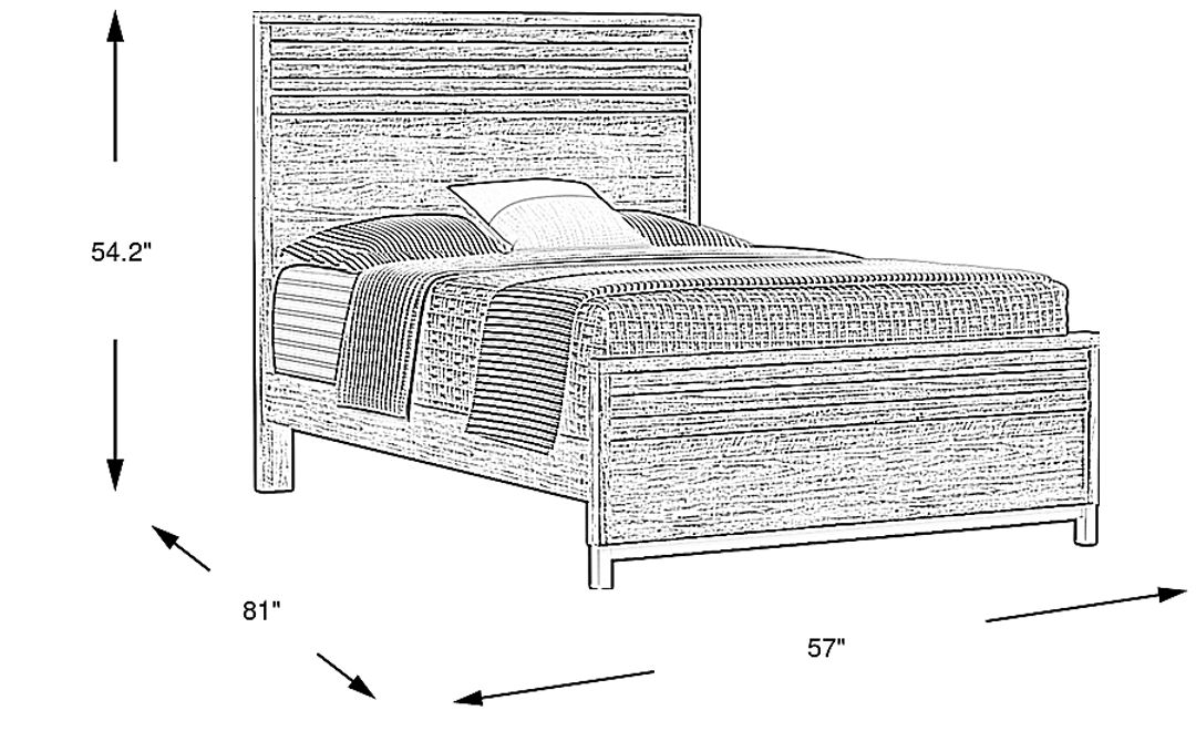 Kids Northridge Drive Caramel Full Panel Bed