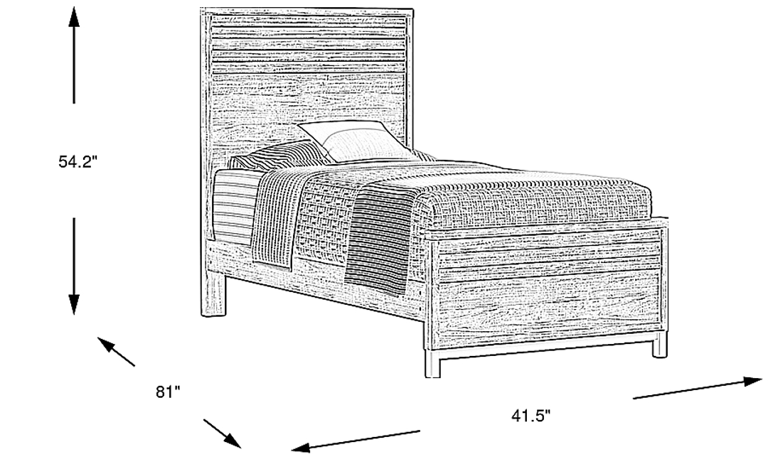 Kids Northridge Drive Caramel Twin Panel Bed