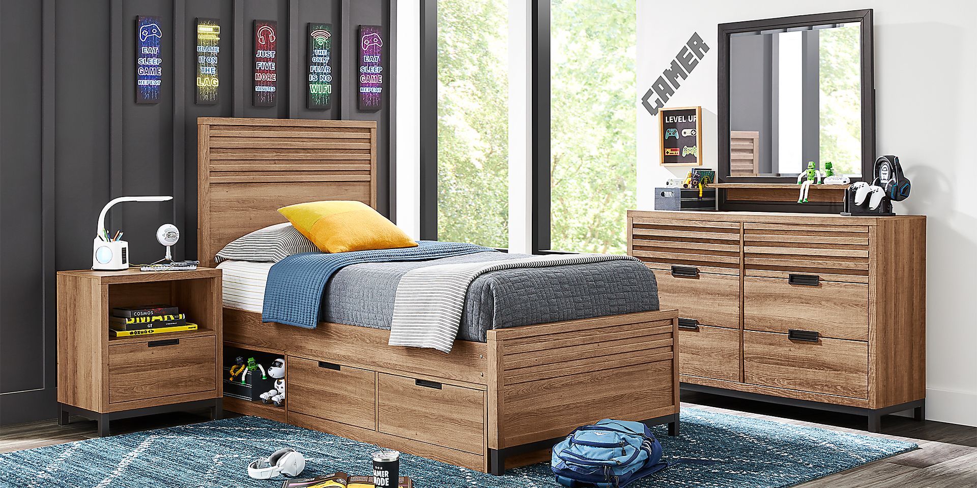 Kids Northridge Drive Caramel Twin Panel Bed - Image 2